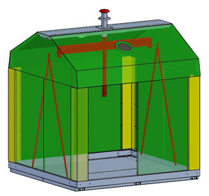 Modul Bauweise Abfallcontainer Müll